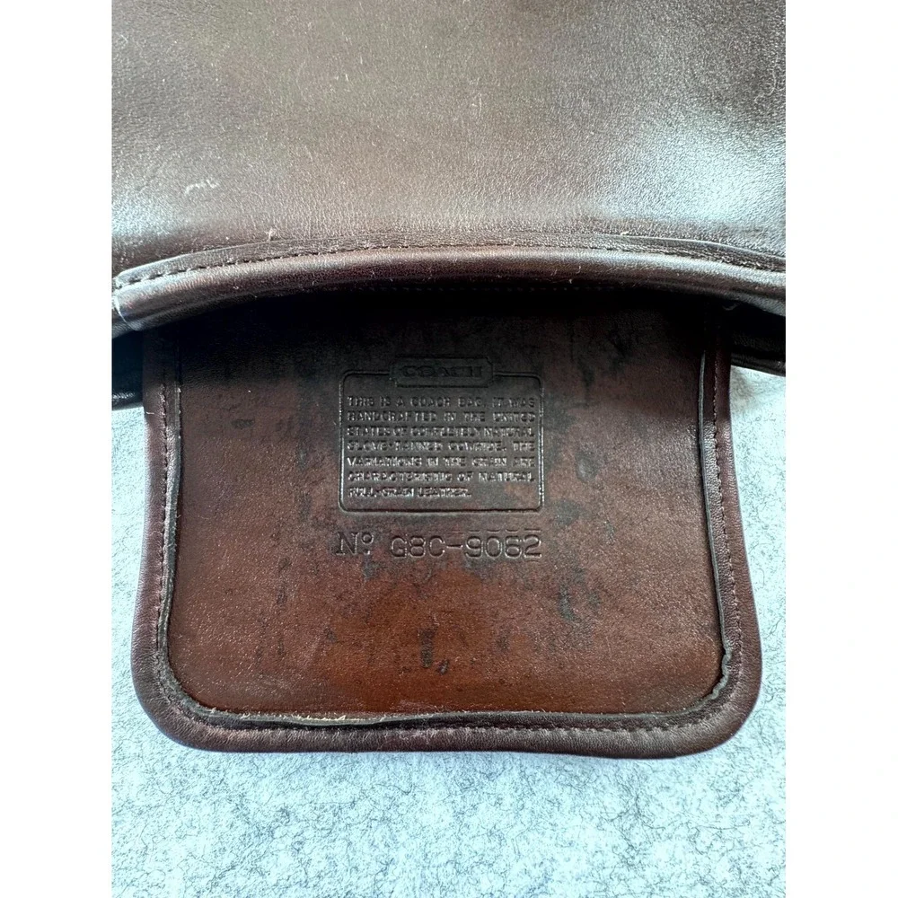 Vintage Coach Mambo 9062 Crossbody Shoulder‎ Bag Women's Brown Mahogany Leather